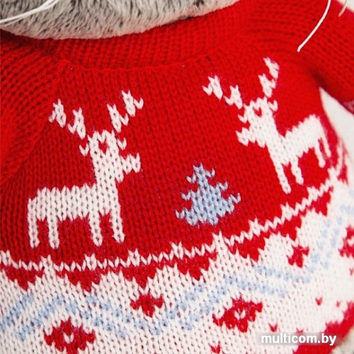 Мягкая игрушка Basik & Co В свитере с оленями (19 см)