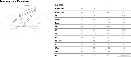 Велосипед Stark Indy 27.2 D р.20 2024 (серебристый металлик/черный металлик/красный)