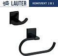 Набор аксессуаров для ванной Lauter 21SH8392 + 21SH8302 (Matt Black, 2 предмета)