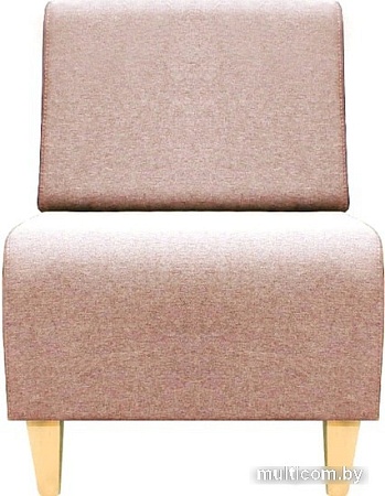 Интерьерное кресло Brioli Руди Д (рогожка, J11 розовый/светлые ножки)