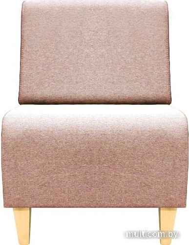 Интерьерное кресло Brioli Руди Д (рогожка, J11 розовый/светлые ножки)