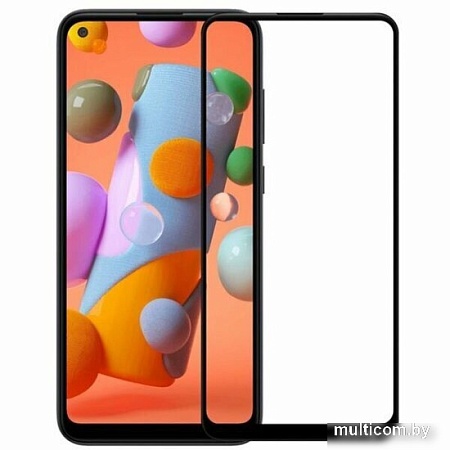 Защитное стекло Case Full Glue для Galaxy A41 (черный глянец)