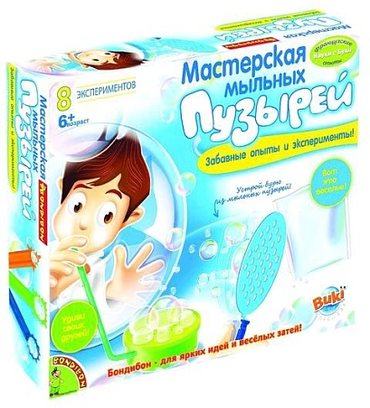 Набор для опытов Bondibon Науки с Буки Мастерская мыльных пузырей ВВ47455