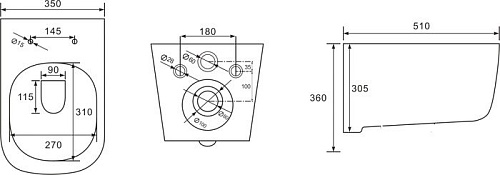 Унитаз CeramaLux 2341