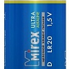 Батарейки Mirex LR20 D Алкалайн 2 шт 23702-LR20-S2
