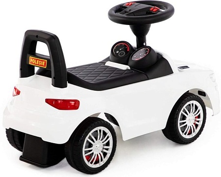 Каталка Полесье SuperCar №6 со звуковым сигналом 84606 (белый)