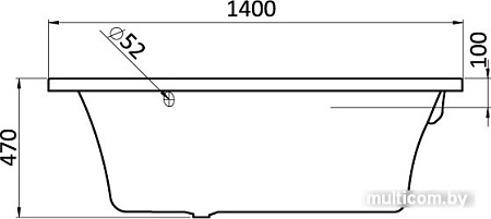 Ванна Santek Карибы 140x140 (1WH111982)
