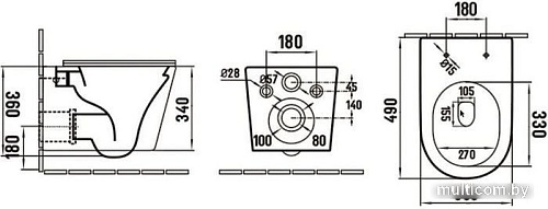 Унитаз Azario Atrio AZ-2330 (с сиденьем)