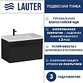 Lauter Тумба под умывальник Eva 69 (черный матовый, ручка черная матовая сталь)