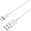 Кабель Borofone BX14 USB Type-A - Lightning (2 м, белый)