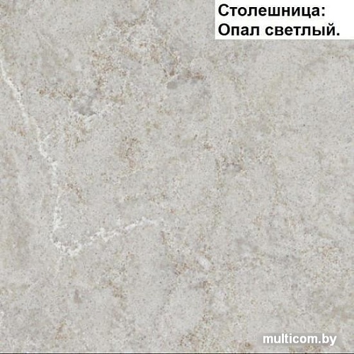Угловая кухня Интерлиния Мила Матте 1.5x1.7 А левая (белый/луна/опал светлый)