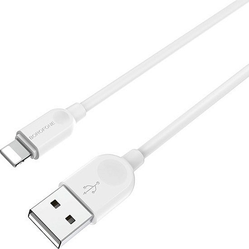 Кабель Borofone BX14 USB Type-A - Lightning (2 м, белый)