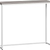 Консольный стол LoftyHome Мальборк 1627936 (смоук, с белым основанием)