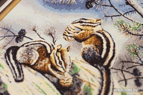 Набор для вышивания Золотое руно Бурундуки З-057