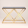 Консольный стол Stool Group Инсигния 120x40 ECST-026-TG-SK (стекло Smoke/сталь золото)