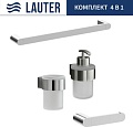 Набор аксессуаров для ванной Lauter 21TS3018 + 21TS3020 + 21TS3012 + 21TS3005 (Chrome, 4 предмета)