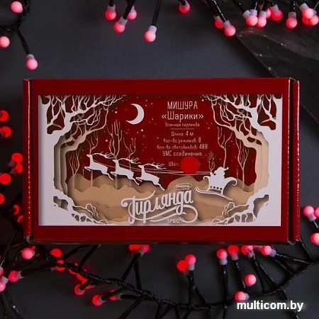 Гирлянда Luazon Нить LED-400-31V 4м (красный) 3649308