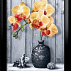 Алмазная мозаика Алмазная Живопись Орхидея на мраморе АЖ-1865