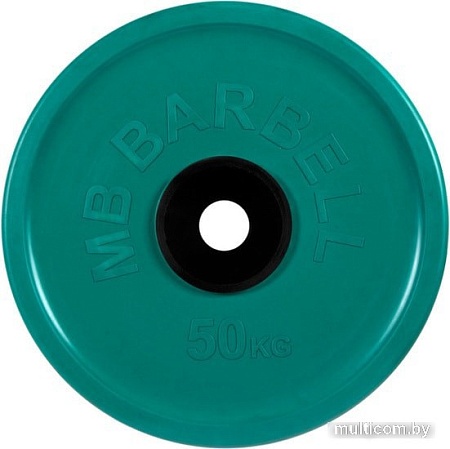 Диск MB Barbell Евро-классик 51 мм (1x50 кг, зеленый)