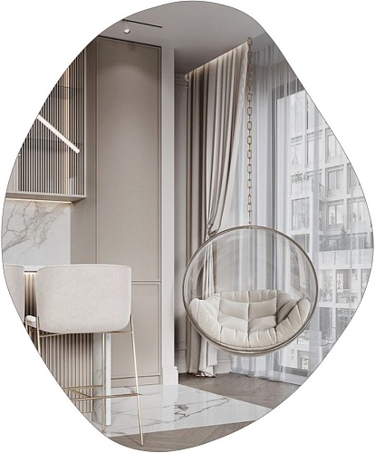 Зеркало eMZe 76x92 LED.NF.76.92.4K (с подсветкой)