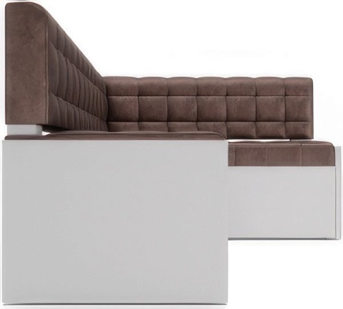 Угловой диван Мебель-АРС Ганновер правый 208x82x133 (серо-шоколадный Star Мelvet 60 Сofee)