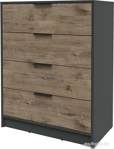 Комод Интерлиния Концепт КТ-К80 (дуб веллингтон/антрацит)