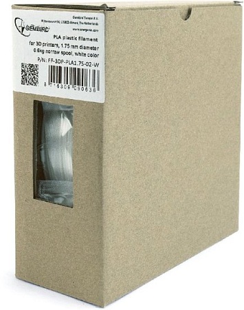 Пластик Gembird PLA+ 1.75 мм 1000 г (белый)