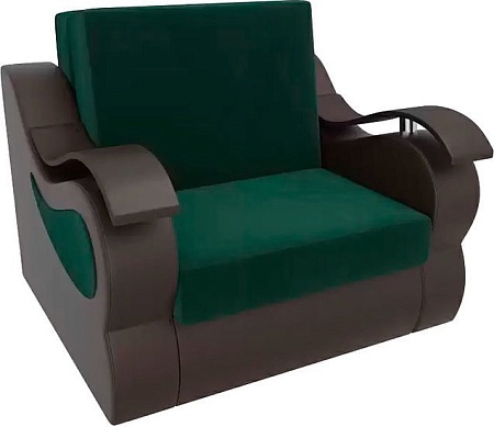 Кресло-кровать Mebelico Меркурий 105484 80 см (зеленый/коричневый)