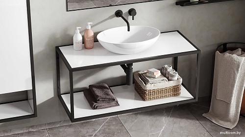 Belux Тумба под умывальник Аляска НП 100 (1, белый глянцевый)