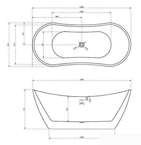 Ванна Abber 180x80 AB9322