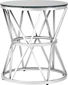 Журнальный столик Stool Group Вива 50x50 EET-080 (стекло черное/сталь серебристый)