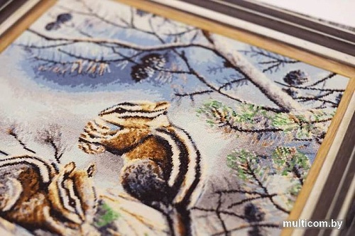 Набор для вышивания Золотое руно Бурундуки З-057