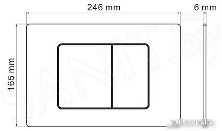 Унитаз подвесной Roxen Egg в комплекте с инсталляцией StounFix Slim 6 в 1 964215 (кнопка: оружейная сталь)
