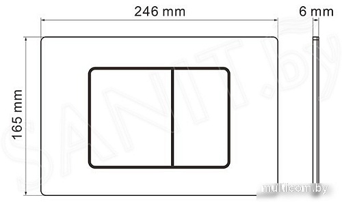 Унитаз подвесной Roxen Egg в комплекте с инсталляцией StounFix Slim 6 в 1 964215 (кнопка: оружейная сталь)