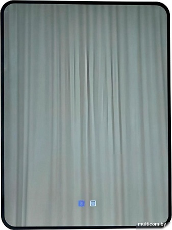 Зеркало с подсветкой eMZe Smartphone 50х70 LED.UV.SMART.50.70.CHE.AF.4K (черный с УФ-окантовкой, подсветкой и антизапотеванием)