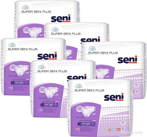 Подгузники для взрослых Seni Super Plus Extra Large (6x10шт)
