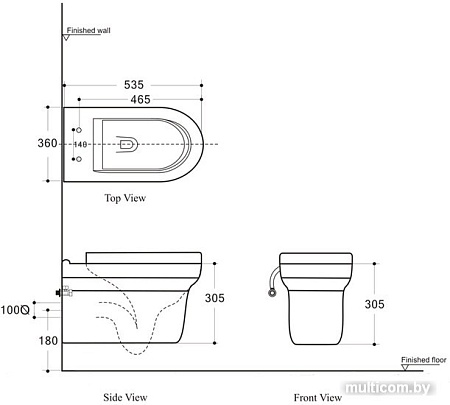 Унитаз Aquanet Rimless Nova BL-101N-WHT