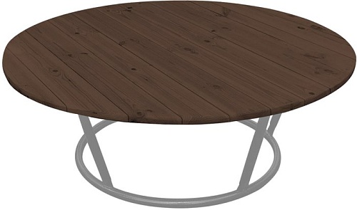 Стол M-Group Папасан круглый 19030300 (серый без ротанга)