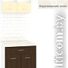 Готовая кухня Кортекс-мебель Корнелия Экстра 60р1ш2д (венге светлый/венге/королевский опал)