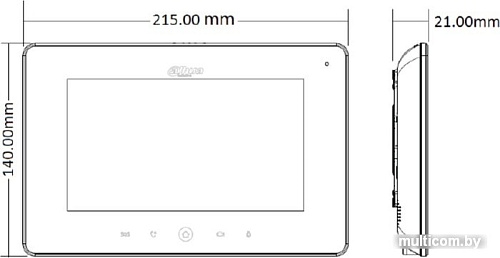 Комплект видеодомофона Dahua DHI-KTW01