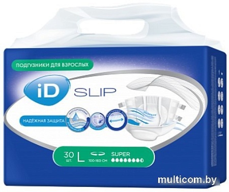 Подгузники для взрослых ID Slip Super L (30 шт)