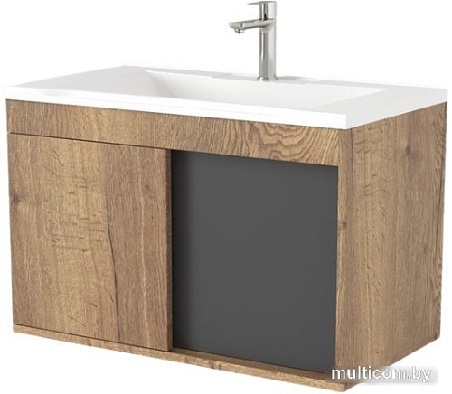 Дабер Тумба под умывальник 014 WeltWasser Deilbach 7517-60 Т14.6W.0.22 (дуб галифакс/серый)