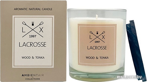 Ароматизированая свеча Ambientair Lacrosse. Дерево и тонка VV060WTLC