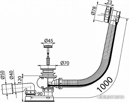 Сифон Koller Pool B70CMMA100