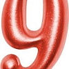 Свеча для торта Мультидом Овал Цифра 9 МС5-39 (красный)