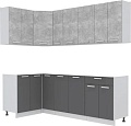 Интерлиния Мила Лайт 1.2x2.3 без столешницы (бетон/антрацит)