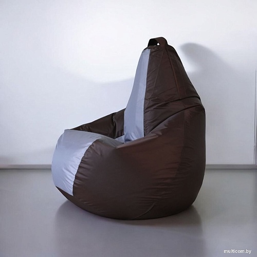 Кресло-мешок Mio Tesoro Груша Kombo XXL GF-130x85-SHS (шоколад/серебристый)