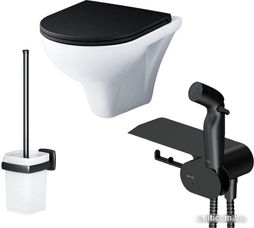 Унитаз подвесной AM.PM Gem CK90H0303B (черный с гигиеническим душем)