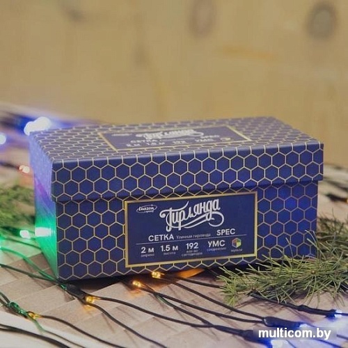 Световая сетка Luazon Сеть 192 LED 2х1.5м (мульти) 3556880