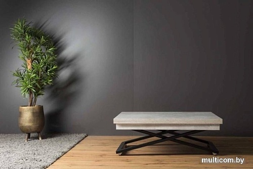 Стол-трансформер Levmar Cross D51/S53 (бетон/черный)